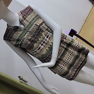 Time Line 90s Vibe Curved Hem Printed Sleeveless Top Size Large